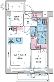 GENOVIA西新井【3階】の間取り