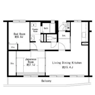 エルナス江戸川【3階】の間取り