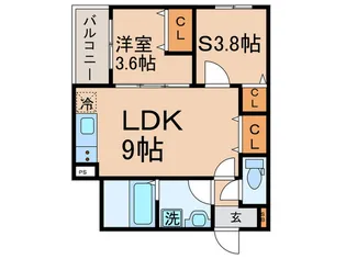 D porta wisteria【2階】の間取り