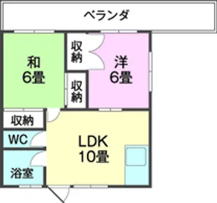 コーポラスドラゴン【3階】の間取り