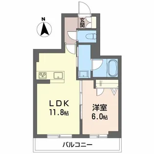 福島県郡山市西ノ内1【マンション】の間取り