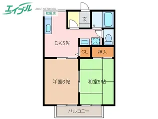 光ヶ丘コーポ北山B【1階】の間取り