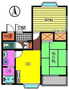 セジュールイシヤマC,D棟【2階】の間取り