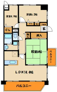 リベール明石江井島II【7階】の間取り