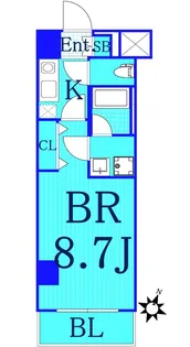 レグゼアゼスト横濱関内【4階】の間取り