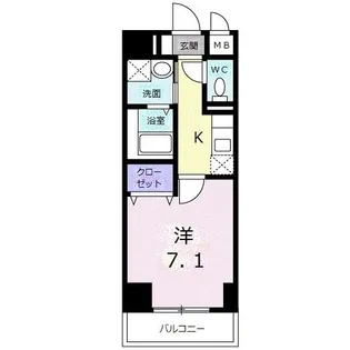 AQUA GARDEN今戸【3階】の間取り