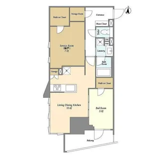LaSante文京千駄木【5階】の間取り