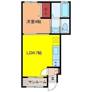 グランシエルI【1階】の間取り