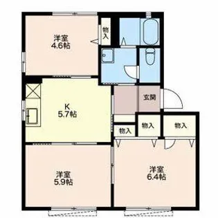 ヴィラ グレイス B【1階】の間取り