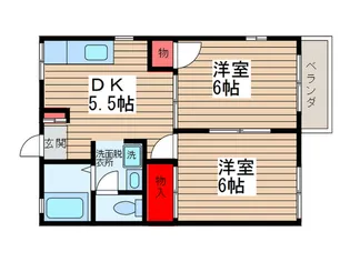 ハイツアム-ル【2階】の間取り