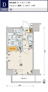 スカイコートパレス三ノ輪(スカイコートパレスミノワ)【9階】の間取り