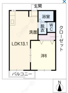 グリーンパークSUMI【2階】の間取り