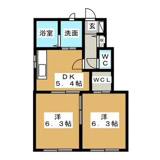 グランシャリオ玉木平G【1階】の間取り