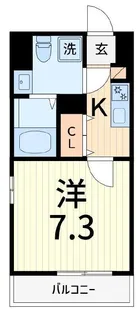 オークレスト青砥【7階】の間取り