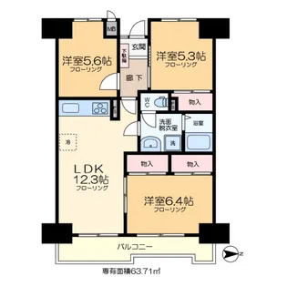 綾瀬プルミエ【6階】の間取り