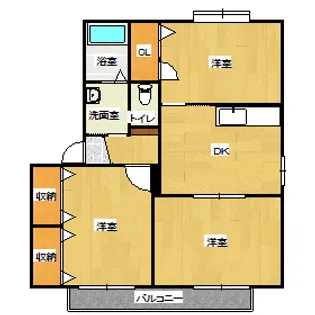 シャーメゾン和気【1階】の間取り