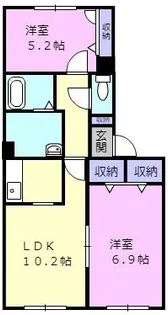 シャーメゾンハピネス【2階】の間取り