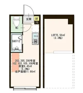 ハーモニーテラス上板橋【1階】の間取り