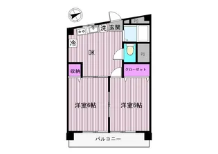 ハイツ宮本【4階】の間取り