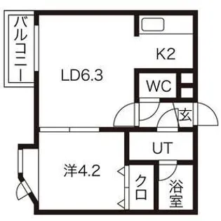 リースペース北14条東【3階】の間取り