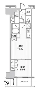 WORVE横浜伊勢佐木町【10階】の間取り