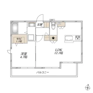 メゾンソレーユ【2階】の間取り