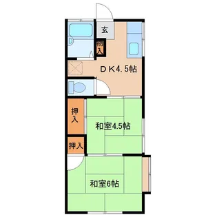 ルミエールハイツPARTII【1階】の間取り