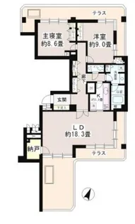 広尾ガーデンヒルズ・A棟【7階】の間取り