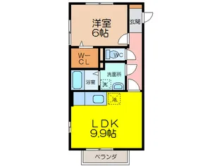 ヴェルデ西田代II【2階】の間取り