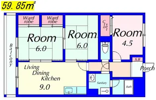 セレーナ笠山【5階】の間取り