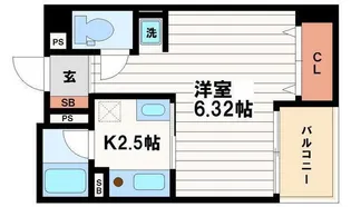 JUST南船場【3階】の間取り