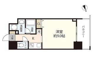 ブリリアンクラス河原町【9階】の間取り