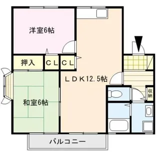 エステート津福【2階】の間取り
