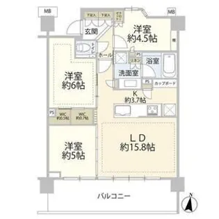 パークシティ高田馬場【2階】の間取り