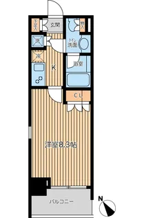 ドゥーエつつじヶ丘【6階】の間取り
