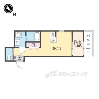 GAZELLENOAH尼崎尾浜1【1階】の間取り