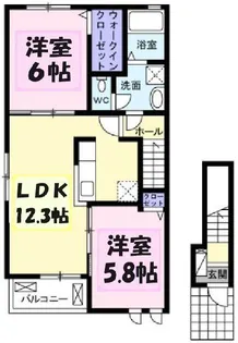 サニー レジデンス【2階】の間取り