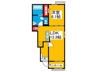 メゾン ソレイユ【1階】の間取り