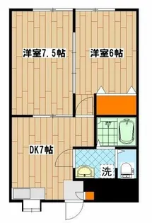 ビューハイム・コヤナギ・岡村【1階】の間取り