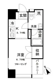 ウエストテラス汐留【10階】の間取り