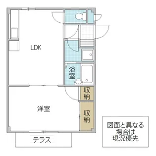 メゾンジオワイユ 2【1階】の間取り