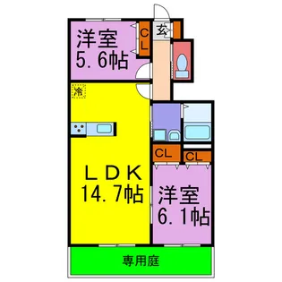 メゾン福渡【1階】の間取り