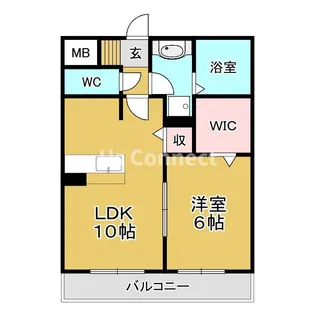 D room八乙女中央B棟【1階】の間取り