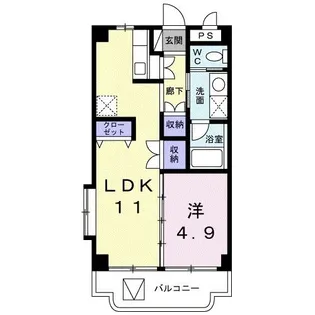 ニュー・コンフォートヴィラ【1階】の間取り