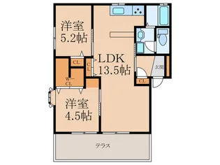 ヴィラージュ中吉田A棟【1階】の間取り