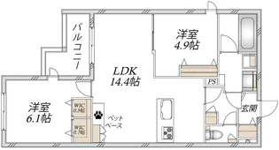 ヘーベルメゾン アトル【3階】の間取り