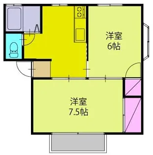 阪東ヒルズB【1階】の間取り