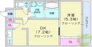 ソレアード小松島【1階】の間取り