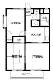 アメニティFM A棟【2階】の間取り