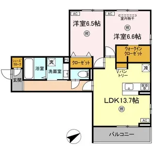 D-Resena浮城【2階】の間取り